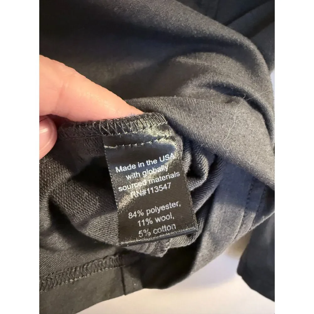 Stormy Kromer Made in‎ USA Wool Blend 1/4 Zip Pullover Charcoal Grey Small